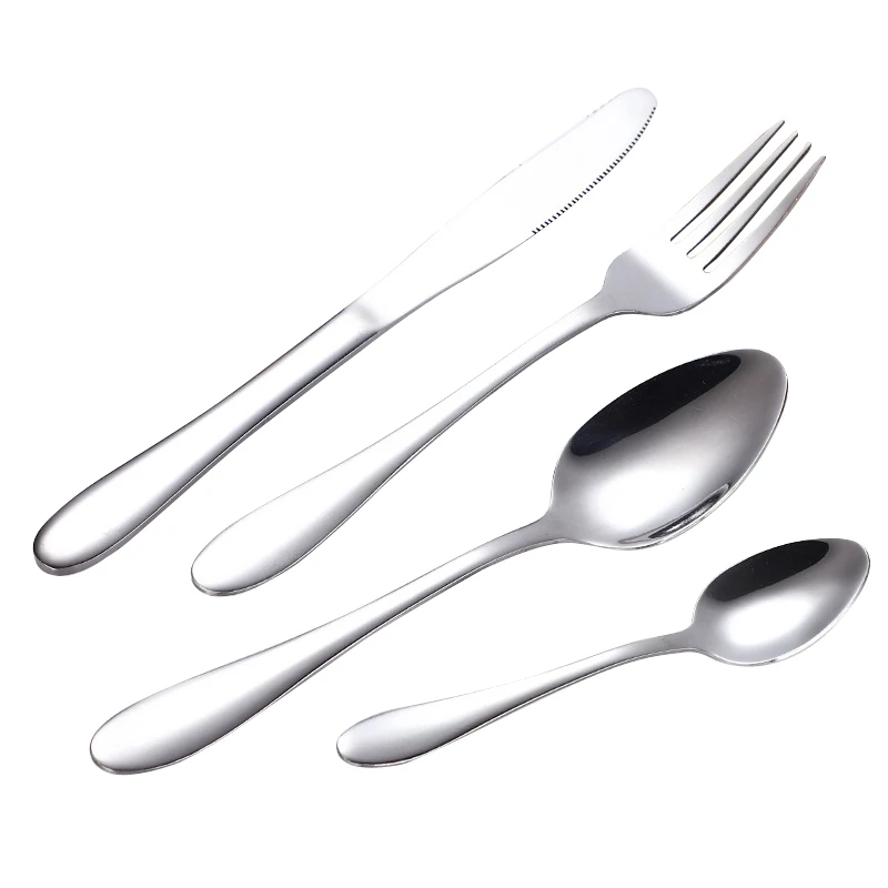 4Set 16Pcs Dinnerware Set 304 Stainless Steel Cutlery Set Knife Fork Spoon Tableware Wedding Silverware Set