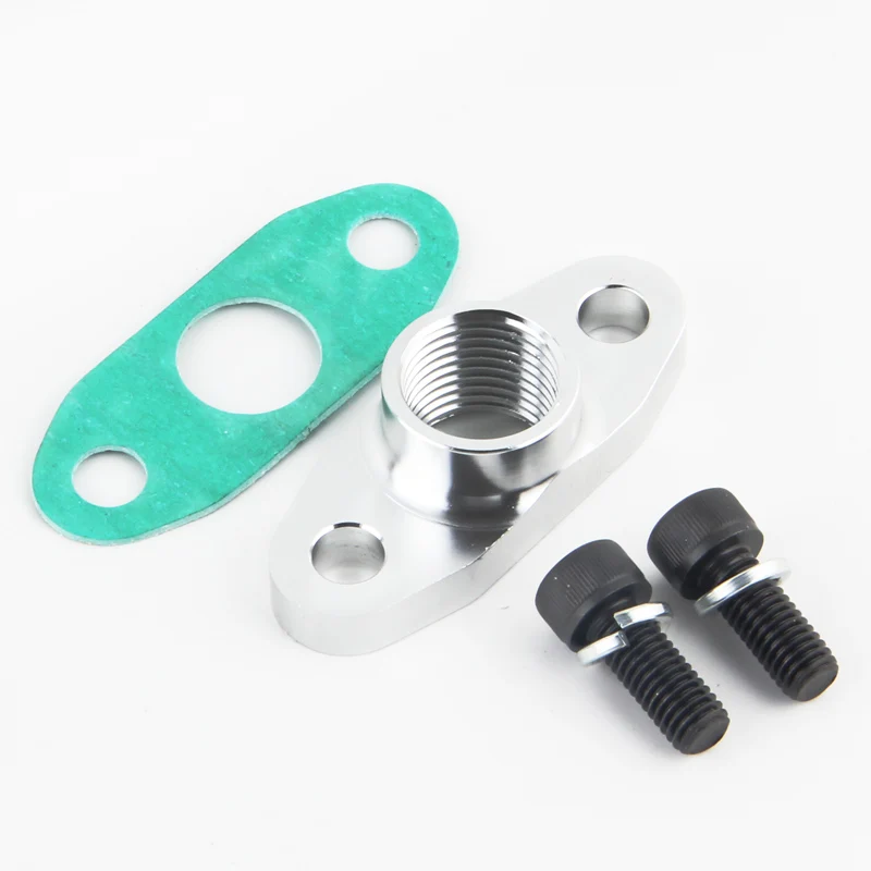 1/2 NPT мама Алюминий слива масла турбо-фланец T3 T4 T04 GT40 GT55 1/2NPT для 8AN клеш свободного кроя