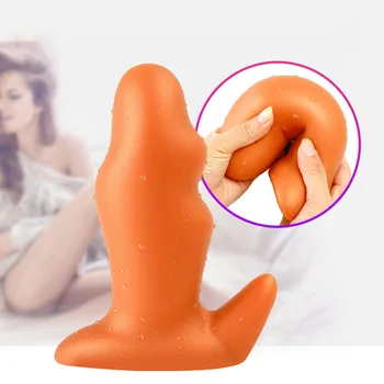 Hot Selling Silicon Anal Plug Dildo Adult Sex Toys Women Men Strap On Masturbators Vaginal Anus Butt Plug No Vibrators Anal Toys 2