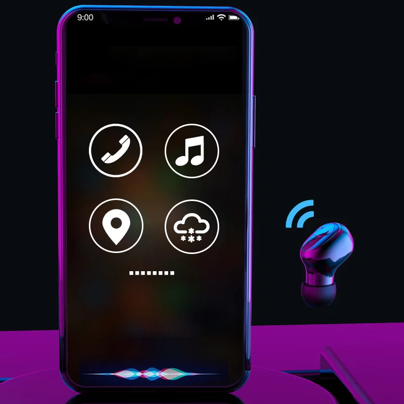 1 шт. Мини Bluetooth 5,0 гарнитура стерео беспроводные наушники гарнитура