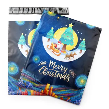 

20colors 100pcs Christmas Design Floral Express Bag Self Seal Mailing Bag Plastic Shipping Storage Bag Mailer Postal Envelope