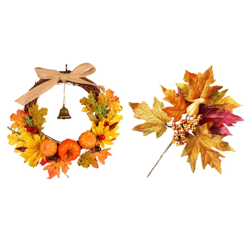 

Artificial Maple Leaves Simulation Decorative Silk Maple Leaves Fake Fall Leaves For Home Thanksgiving Party Decor
