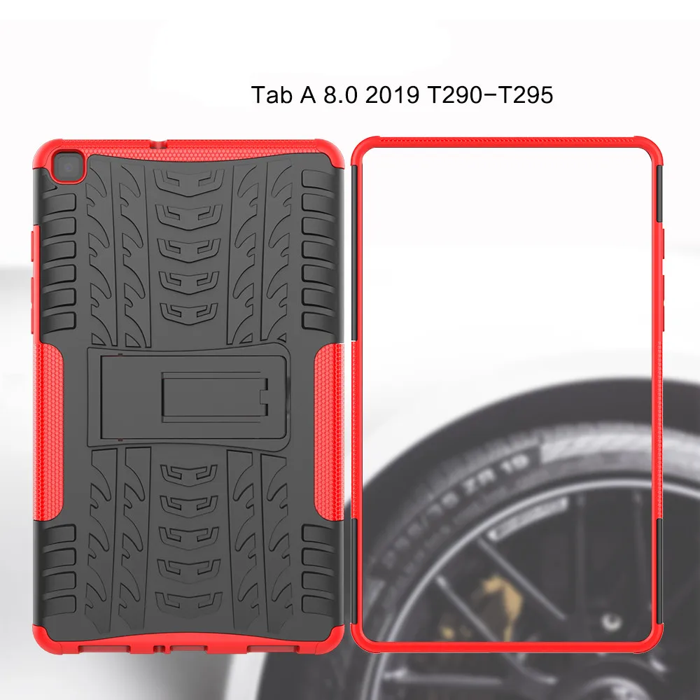 Прочный Гибридный чехол подставка для Samsung Galaxy Tab A 8 0 2019 T295 T290|Чехлы планшетов и