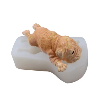 

Silicone Dog Cake Shar Pei Molds 3D Soap Mold Puppy Mold Cute Animal Molds for Plaster Aroma Stone Mould Cake Fondant Decoration