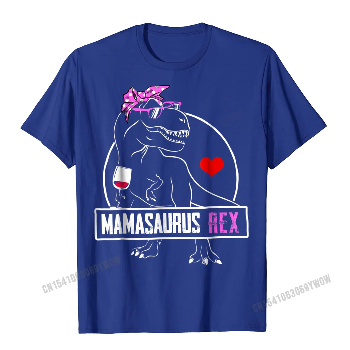 Casual Tops T Shirt Classic Round Collar Normal Short Sleeve Pure Cotton Young Tshirts Europe Tops Shirt Wholesale Mamasaurus T-Shirt Funny Mama Dinosaur Women Mom Gift__1154 blue
