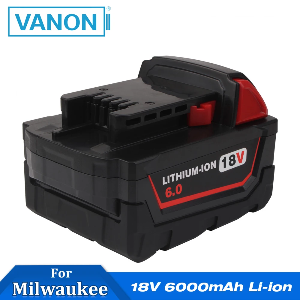 VANON for MILWAUKEE M18 18V 6000mAh Li 