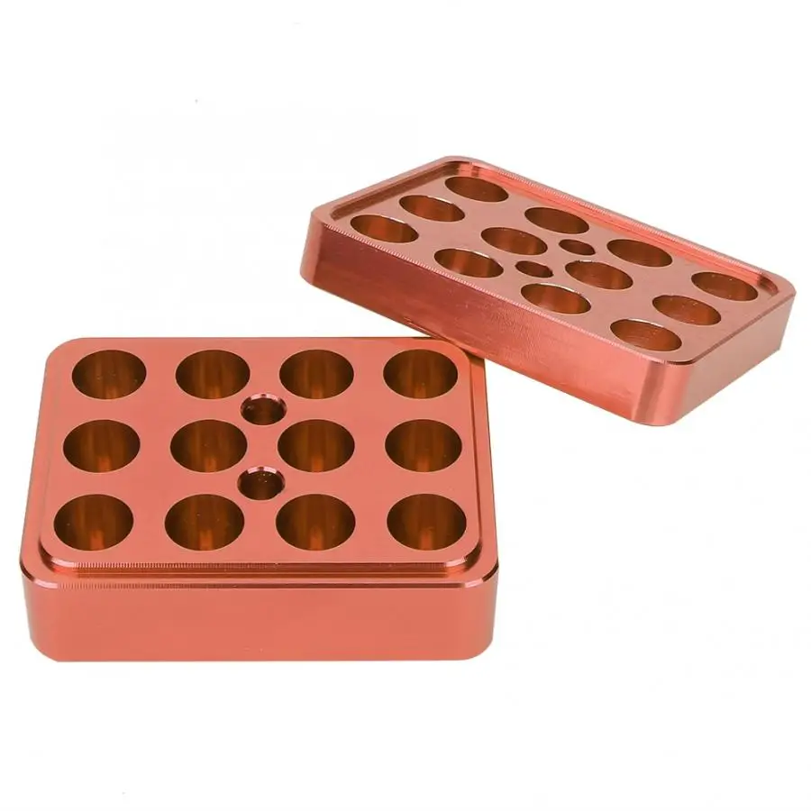 Rose Gold Набор для макияжа полный Профессиональный 12 отверстий 9,3 мм DIY алюминиевый сплав губная помада Форма для губной помады инструменты для изготовления Наборы инструментов для макияжа - Цвет: Rose Gold