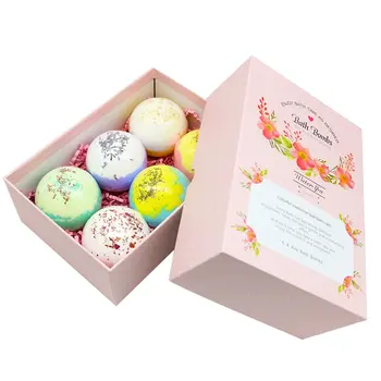 

Monochrome Ball Gift Box With Aromatherapy Essential Oil Bath Essential Oil Explosion Ball Milk Bath Salt Ball