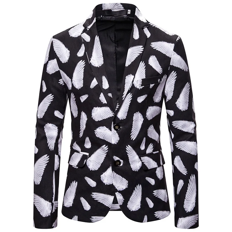 

New Style Wing Pattern Men Suit 3D Digital Printing Suit Xz17