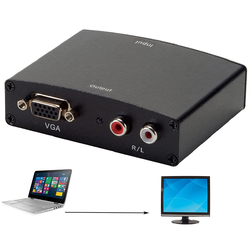 Питание от HDMI к VGA Аудио конвертер для PS4 pro Apple ТВ ПК ноутбук HDMI в VGA+ аудио выход
