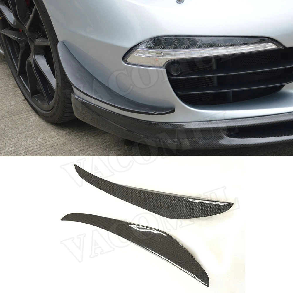 

Carbon Fiber Front Bumper Side Fins Trims Body Spoiler Canards fit for Porsche 911 991 GT3 2012 - 2015