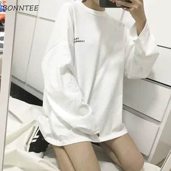 

T-shirts Women Casual Letter O-Neck Batwing Sleeve Trendy Daily Loose Students Girls Lovely Simple Sweet Womens Ladies 2020 New