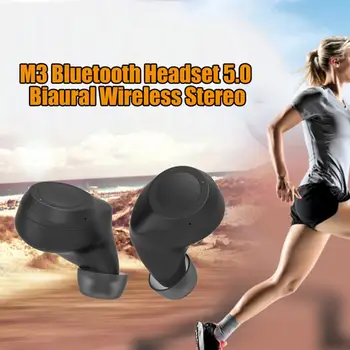 

M3 TWS Bluetooth 5.0 Stereo Bass Wireless Music Earphones Portable Sports Earpiece With Charge Box