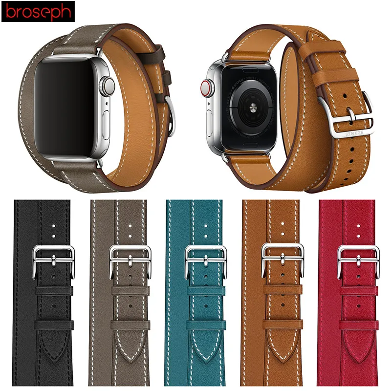 Ремешки для часов Apple Watch 4 Band 40 мм 44 мм 38 мм 42 мм ремешок из натуральной кожи для Iwatch 4 3 2 1 браслет для часов