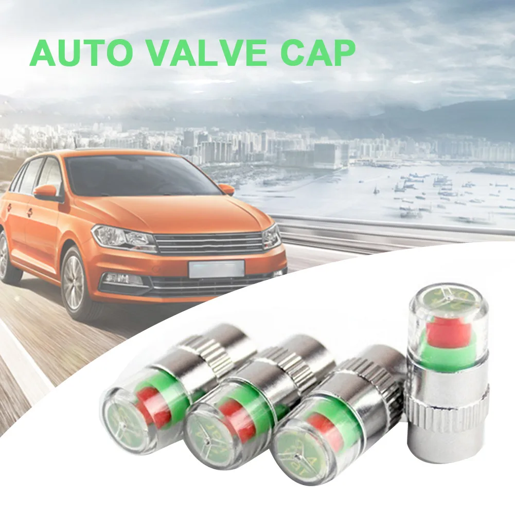 

4pcs High Quality Car Tire Pressure Gauge Indicator Alert Monitoring Valve Cap Sensor For Motorcycle Auto Car Accessories