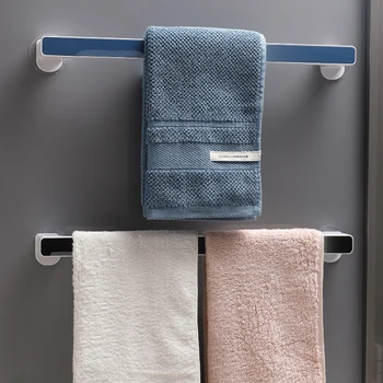 

1Pcs Wall Mounted Bathroom Towel Holder Nordic StyleSelf-adhesive Bathroom Rack Multi Purpose Bathroom Supplies