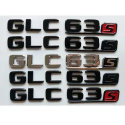 Хром и черными буквенными принтами и количество багажник значки-Эмблемы Эмблема-наклейка для Mercedes Benz X253 C253 W253 GLC63s GLC63 S AMG внедорожник