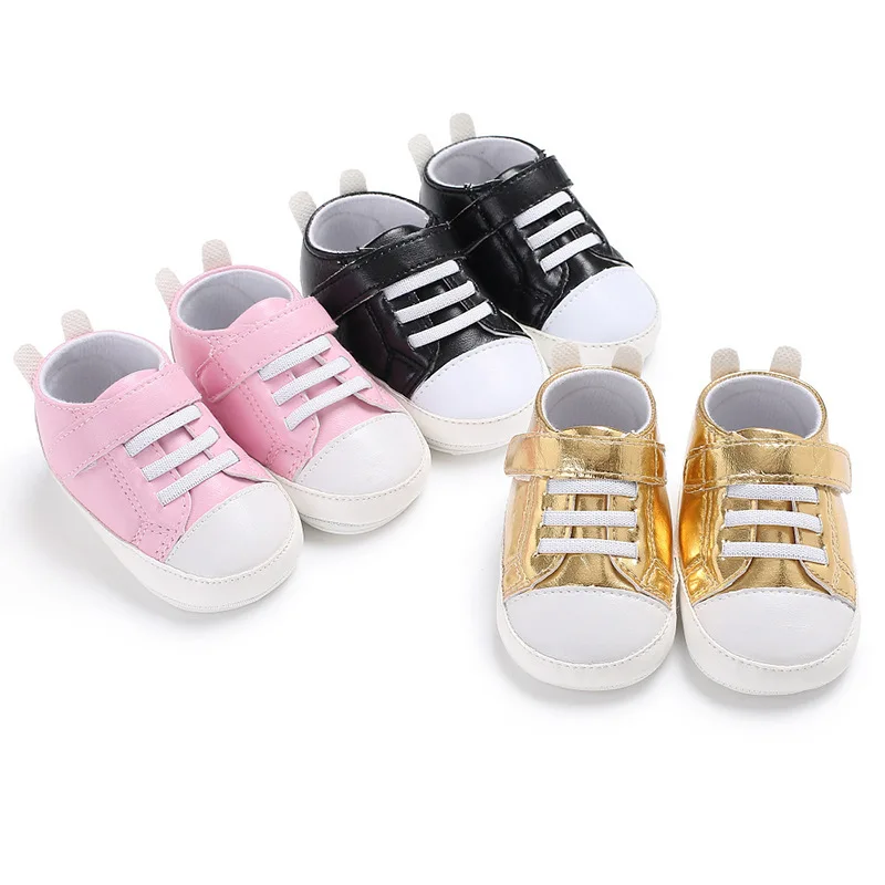 

Spring And Autumn 0-1-Year-Old Pu Shiny Side Casual BABY'S Shoes mo shu tie jiao End Anti-slip Toddler Shoes