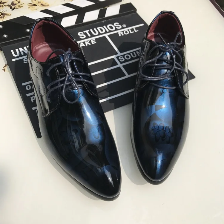 Модные мужские туфли в деловом стиле Новинка 2019 года классические кожаные модные