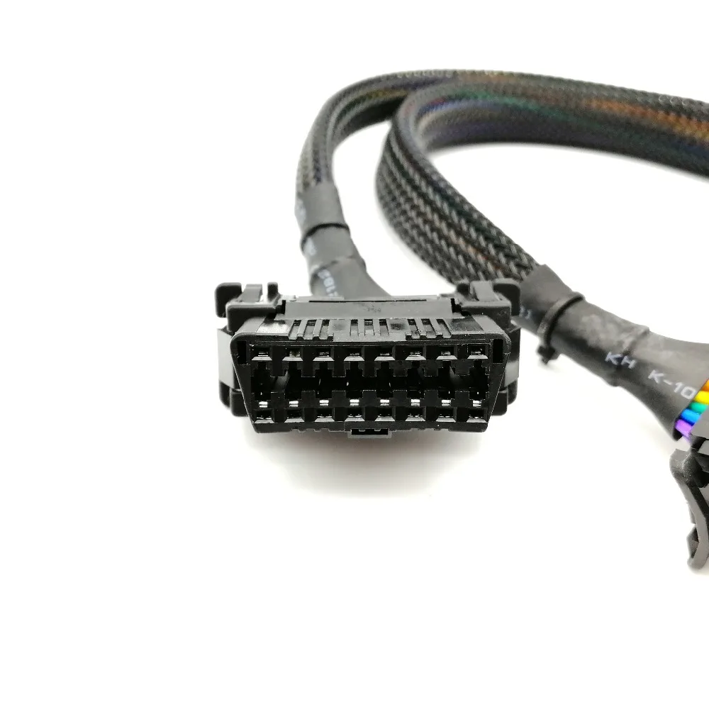 5 шт./лот! OBD 16PIN 1 штекер 2 двойной женский 16 Pin OBD удлинитель Кабель разветвитель Y КАБЕЛЬ
