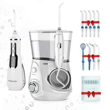 

Oral Irrigator Flosser Set With Massage Function Dental Water Floss Dental Cleaning-Teeth Water Jet Family Set With 9 Jets