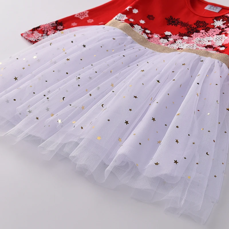 DXTON/Новинка; детское платье с длинными рукавами для девочек; платье принцессы с цветочной аппликацией; вечерние платья для девочек; Детские Рождественские костюмы г