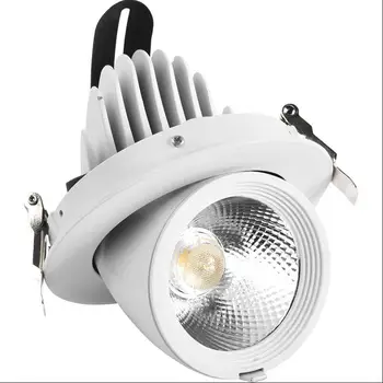 

Dimmable Embedded retractable LED COB Ceiling 10W 15W 25W 30W AC85-265V adjustable 360 Degree LED Trunk Downlight Home lighting