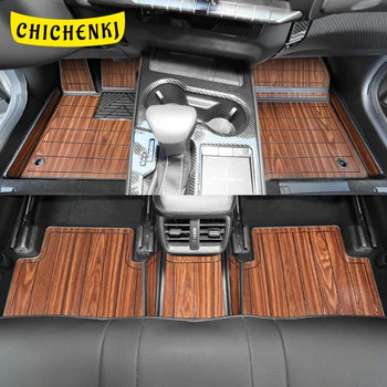 

Car Accessories Floor Mats Set for Front 2nd Row Synthetic Wood Tray Wooden Pad Foot Mat Carpets for Lexus UX ZA10 2019 2020
