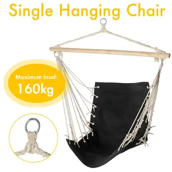 

160kg Hammock Garden Hang Lazy Chair Swinging Indoor Outdoor Furniture Hanging Rope Chair Swing Chair Seat bed Travel Camping