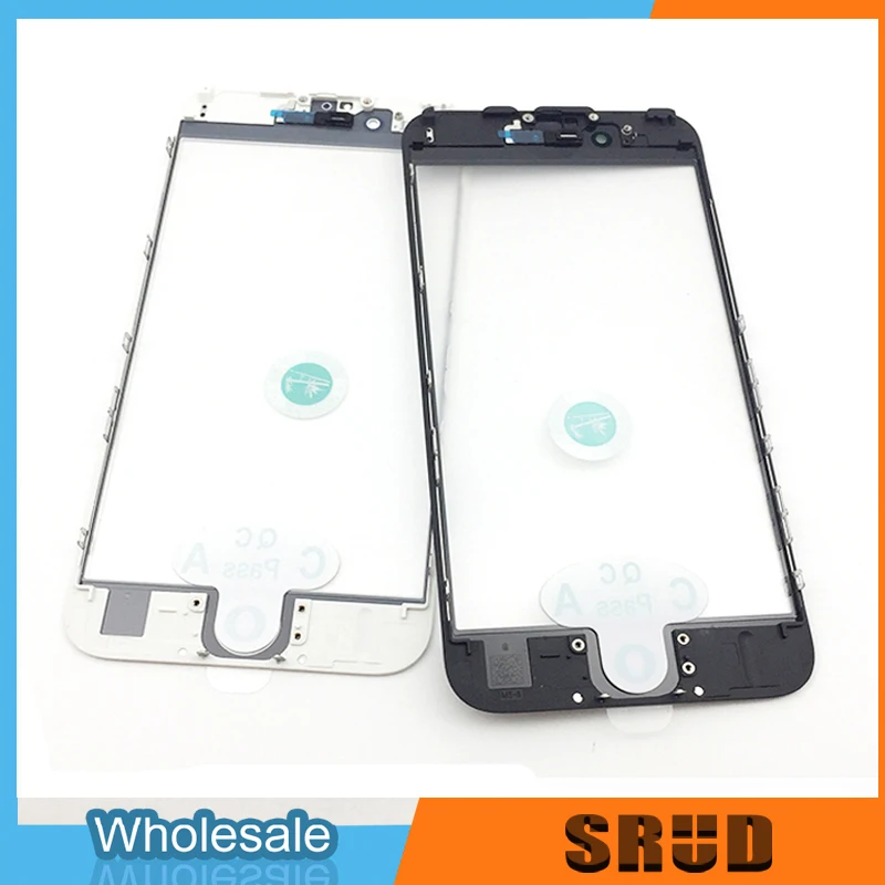 

10pcs Similar Original 3 in 1 LCD Front Screen Glass With Frame OCA Glue + Ear Speak Mesh For iphone 8 7 6 6s plus 11 XR