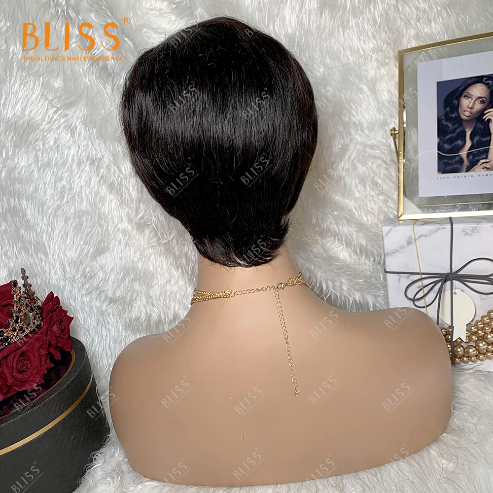 BLISS Ombre Короткие парики вырезанные вручную женские из человеческих волос