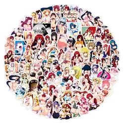 Lot de 10, 30 ou 50 pièces d'autocollants étanches, dessin animé, Sexy, fille, Graffiti, pour chariot, bagage, vélo, Scooter, vente en gros 