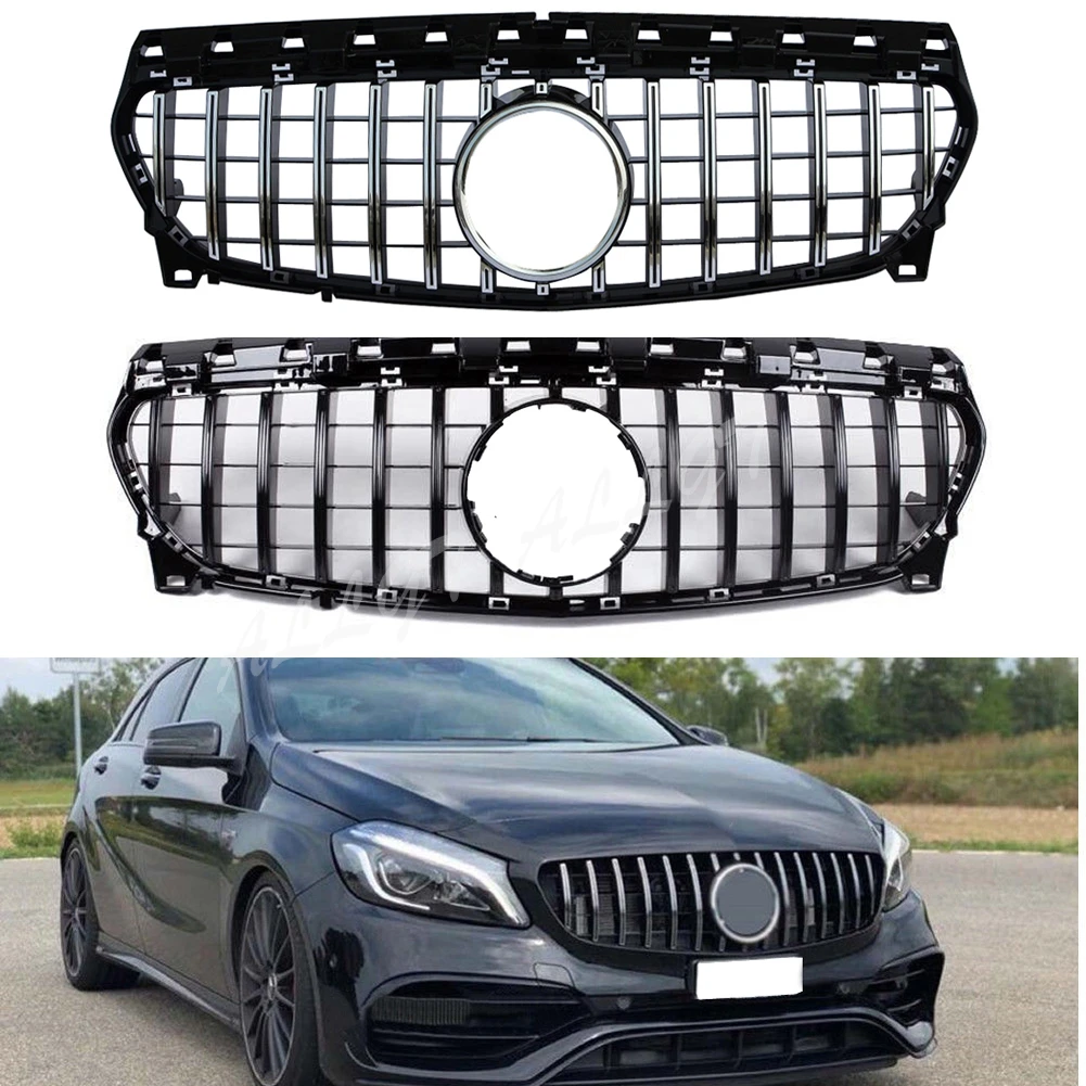 Передняя гоночная заготовка бампер решетка крышка для Mercedes Benz W117 CLA Класс GTR алмаз
