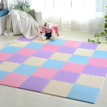 

Baby Play Mat Plain Color Puzzle Mats Foam Mat Kids Jigsaw Mats 30X30X1cm for Bedroom School Protective Floor Tiles