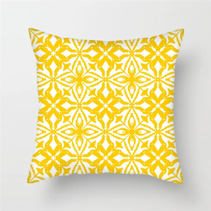 Fuwatacchi Banana Pattern Throw Pillow Cover Yellow Geometric Cushion Cover for Home Chair Sofa Decorative Pillowsases