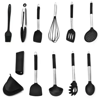 

13PCS/Set Silicone Kitchenware Kitchen Shovel Food Clip Non-stick Shovel Spoon BPA Free No-toxic Heat Resistant Kitchen Cookware