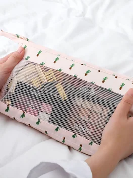 

Plain simple portable cosmetic bag travel cosmetic storage bag Creative large capacity portable waterproof toiletry bag