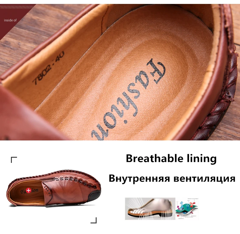 Новые модные стильные кожаные весенние повседневные туфли; Мужская обувь; винтажные Лоферы ручной работы на плоской подошве; Лидер продаж; мокасины; большие размеры 38-48