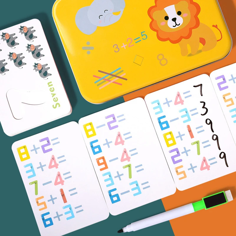 1-10 Mathematical Building Blocks Cards Digital Cognitive Computing Educational Learning Toys for Children 3-6 Years Old New |