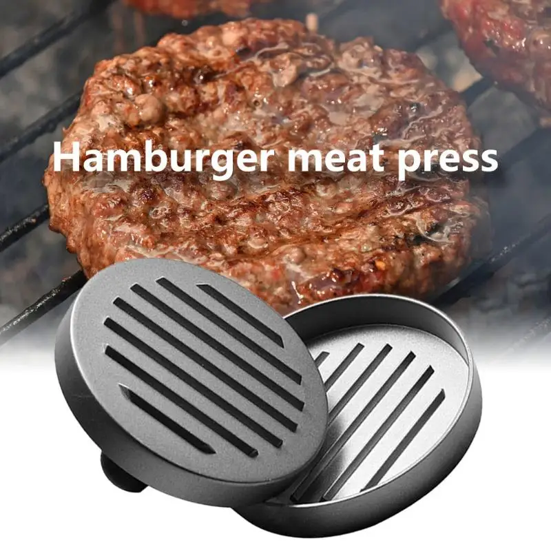 Пресс-форма из алюминиевого сплава для гамбургера, круглый гриль для мяса, говядины, инструмент для бургеров - Цвет: Meat Press Mold