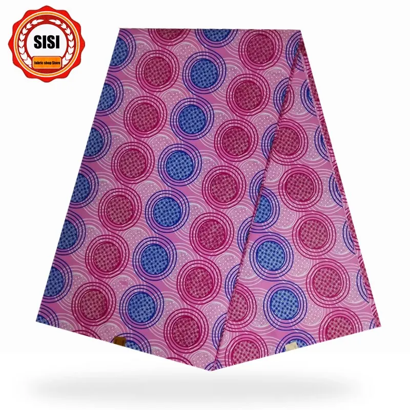 SISI высокое качество нигерийский Анкара Печатный воск ткань Африка хлопок 6 ярдов Воск для женщин вечернее платье Шитье