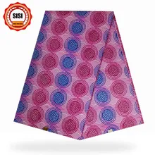 SISI высокое качество нигерийский Анкара Печатный воск ткань Африка хлопок 6 ярдов Воск для женщин вечернее платье Шитье