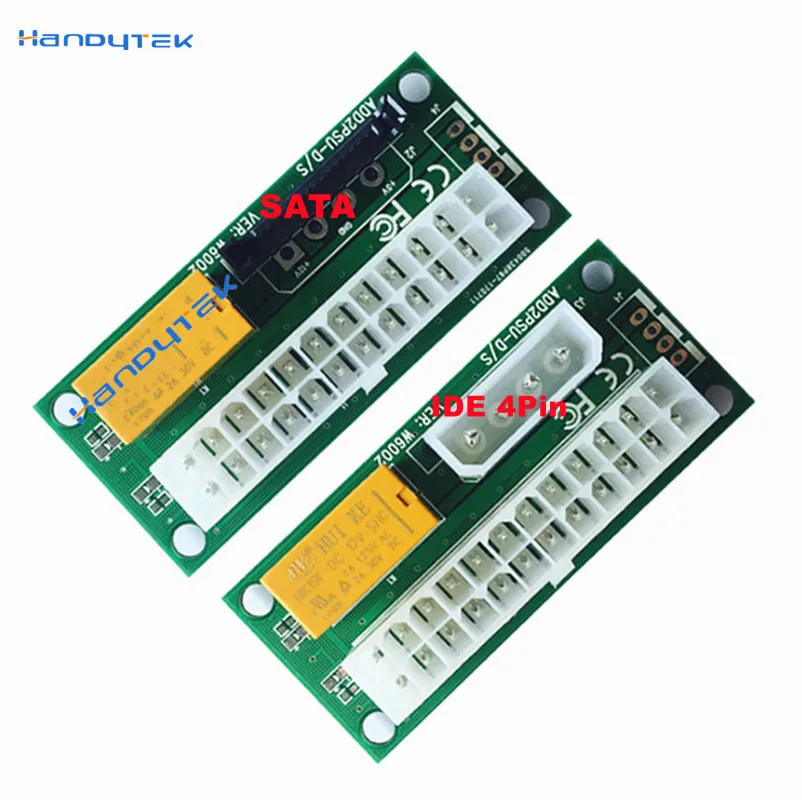 

1/5 шт. двойной адаптер PSU ATX 24 контакта на 4 контакта/SATA карта питания синхронизации стартера Удлинительный кабель конвертер ADD2PSU переходник удлинитель