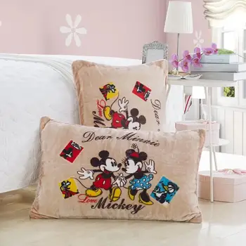 

Disney Mickey Minnie Mouse Pillow case for Kid bedroom decor Flannel fabric pillow covers 48*74cm Child home bedding 3d sham 1pc
