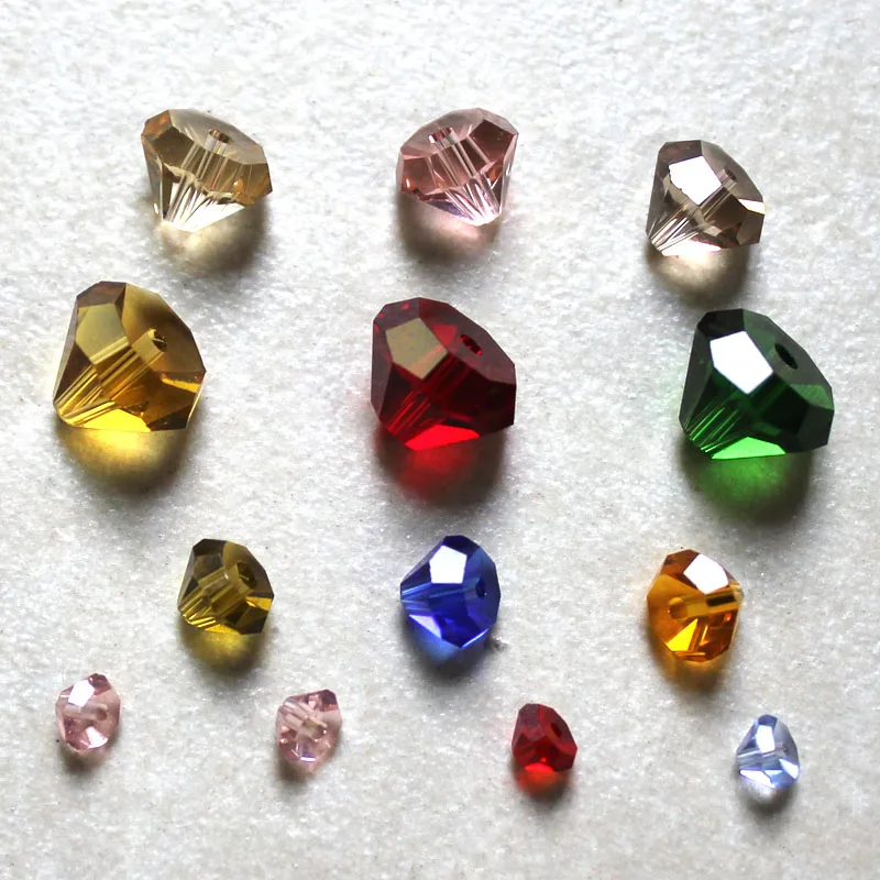 

AAA quality Tower shape Austria crystal beads loose spacer bead glass ball 4/6/8/10mm 100pcs supply bracelet Jewelry DIY Beads