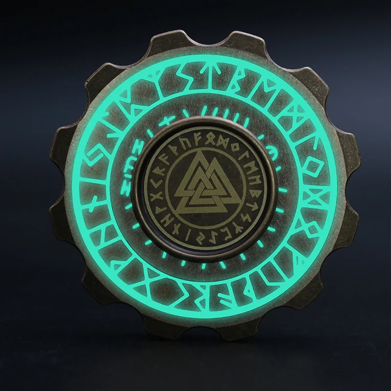 Fidget Spinner EDC with Luminous Viking 