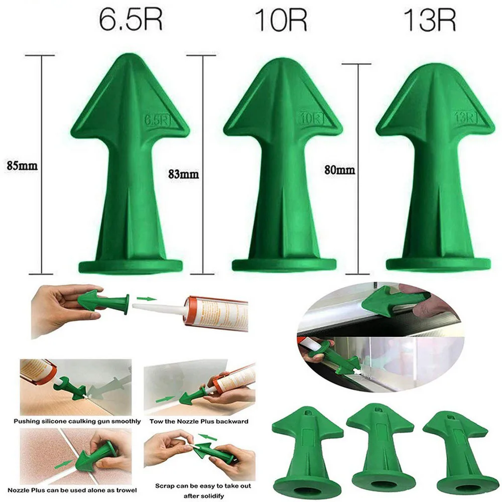 4pcs/set Caulk Nozzle Scraper Set Reusable Sealant Angle Scraper Silicone Grout Caulk Tools Smooth Scraper Grout Kit Tools Sets