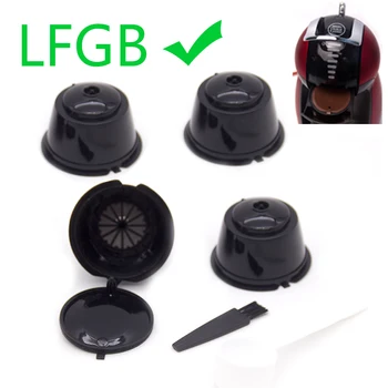 

4PCS Plastic Reusable Refillable Coffee Filter Capsule Cup for Dolce Gusto Machines Cafe Kitchen Gadgets Coffee Machine Filter
