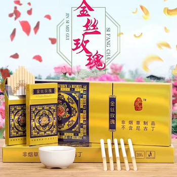 

Tea, Tobacco, Gold , Rose , Good Product for Tobacco, Fine Cigarette Smoking Quitting Artifact , 1 Tube , 10 Bags