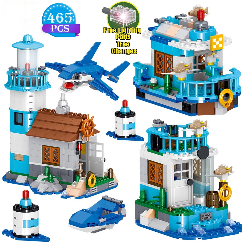 Technic Creators Designed My World City Series Static Building Blocks Water Sea View Housel Brick Children's Holiday Toy Gift Technic Creators Designed My World City Series Static Building Blocks Water Sea View Housel Brick Children's Holiday Toy Gift